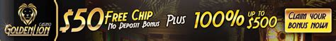 golden lion casino no deposit $50 free play|Golden Lion Casino: €$50 No Deposit Bonus 2024 .